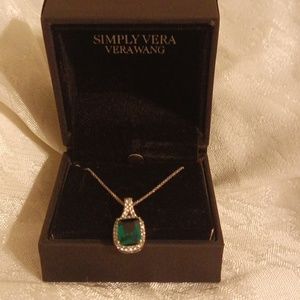 Simply Vera Vera Wang lab created emerald and sapphire sterling silver n…